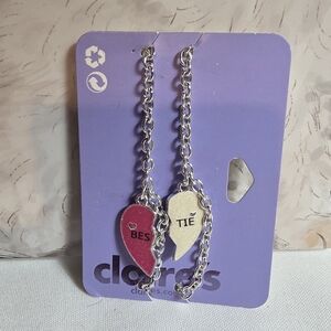 Claire's Friendship Heart Necklaces - BESTIE
